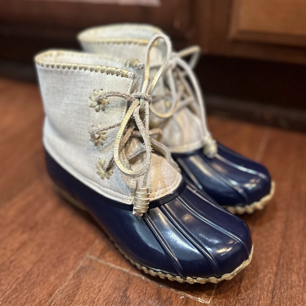 Jack Rogers Chloe Creak Blue Duck Boots Size 7